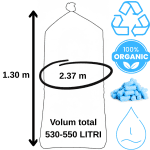 Volum Fulgi Biodegradabili Albastri 500 litri