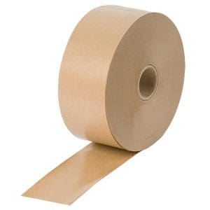 Banda Adeziva Umectibila din Hartie Albă sau Kraft Ecologica 60mm X 200m kraft
