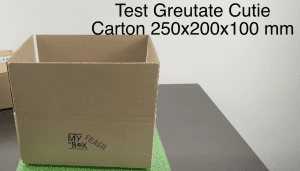 Test rezistenta cutie de carton