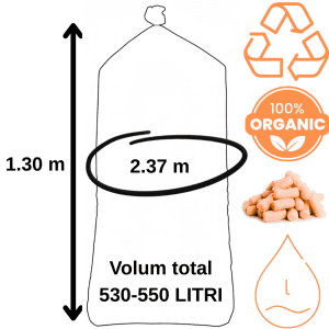 Volum Fulgi Biodegradabili Portocaliu 500 litri