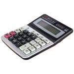 Calculator 12 dgt, 11X14.5 cm, front metalic