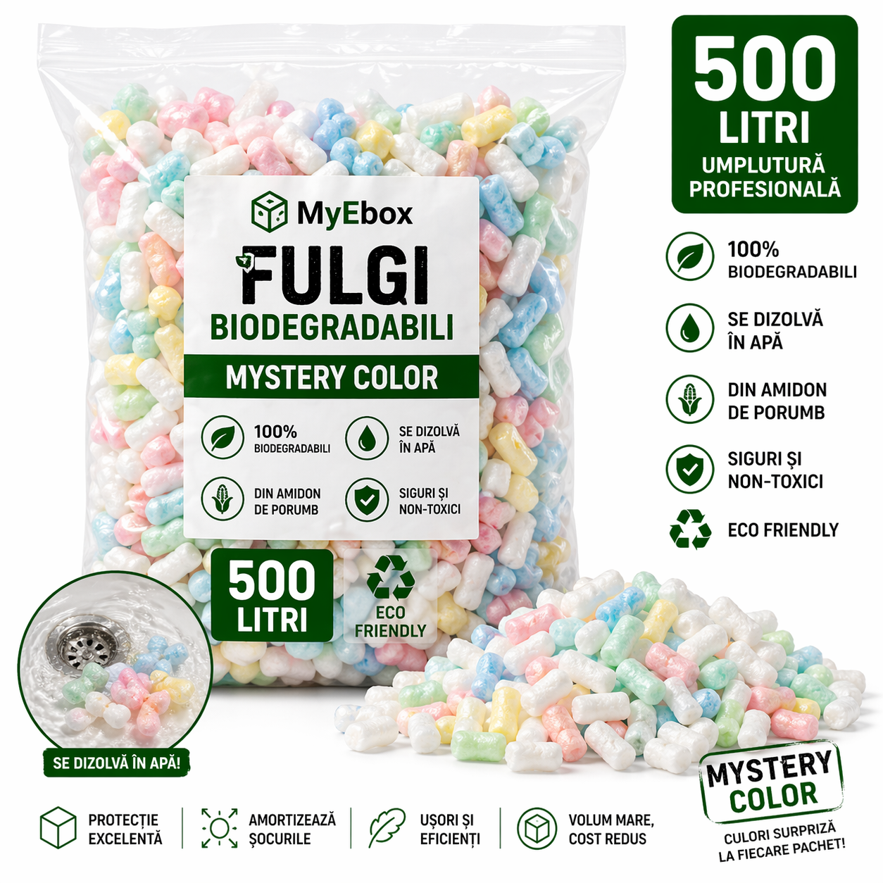 Fulgi Biodegradabili Mistery Color 500 litri Fulgi Biodegradabili Mistery Color 500 litri
