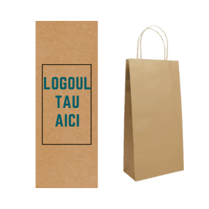 Punga Kraft Personalizata 2 sticle de vin